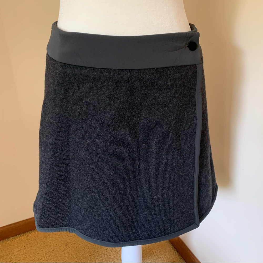 Goemai Paris Wool Cashmere Blend Grey Wrap Skirt Size Small